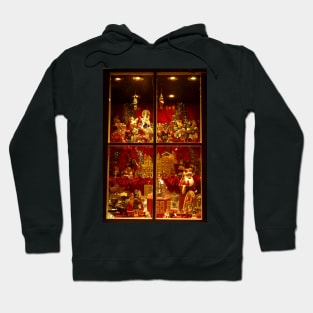 Christmas Victorian Shop Window at castleton derbyshire 2018 Hoodie